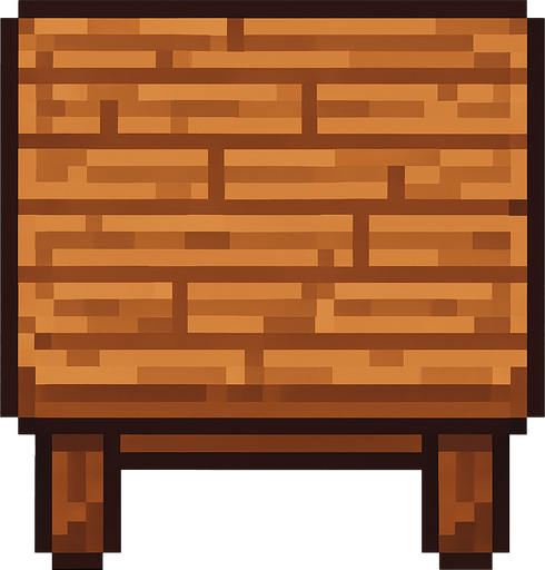 Table wooden pattern pixel art.
In-Game asset.  2d.  High contrast.  No shadows Square format