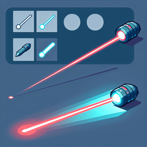laser beam cartoon game asset.
Single Game Texture. In-Game asset. 2d. Blank background. High contrast. No shadows.