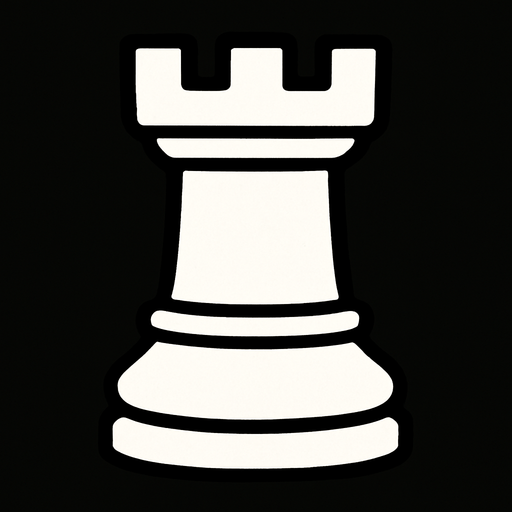 beyaz satranç kalesi.
In-Game asset.  2d.  High contrast.  No shadows