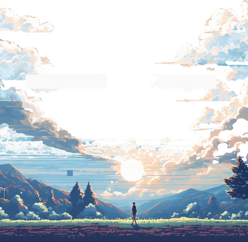 Please remove the white squares in the sky