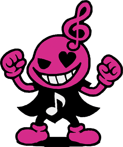 Make me a Deltarune enemy.
In-Game asset.  2d.  High contrast.  No shadows