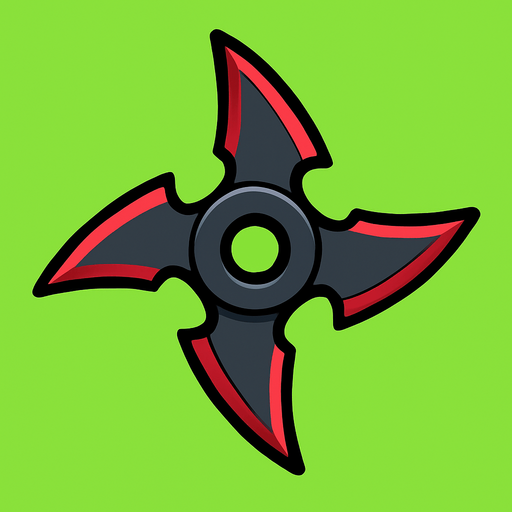 Survivor.io style 2D shuriken made by HABBY PTE. LTD..
In-Game asset.  2d.  High contrast.  No shadows