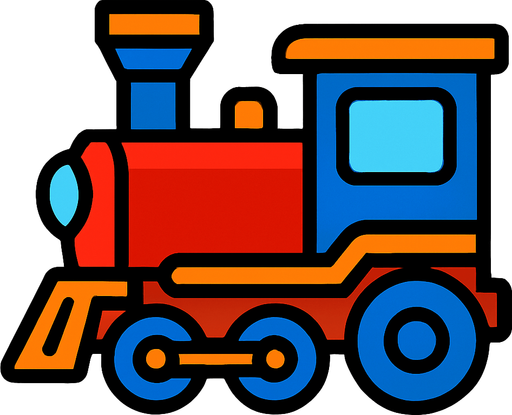 Train.
In-Game asset.  2d.  High contrast.  No shadows