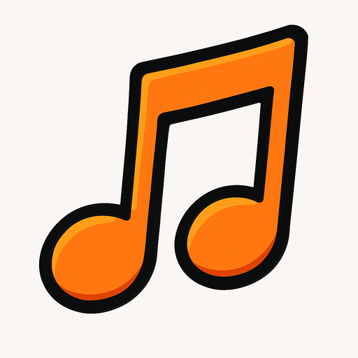 music note.
In-Game asset.  2d.  High contrast.  No shadows