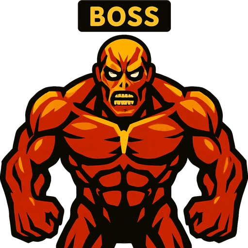 Boss Titan.
In-Game asset.  2d.  High contrast.  No shadows