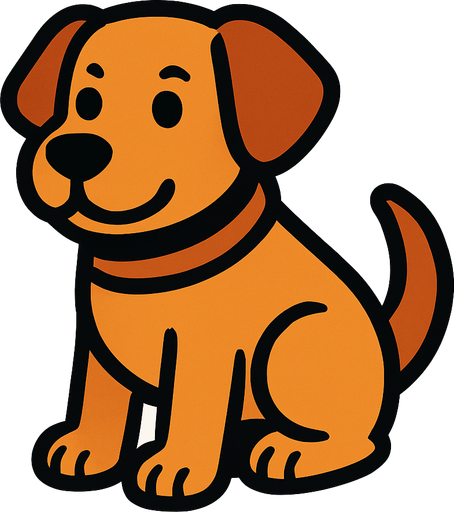 dog.
In-Game asset.  2d.  High contrast.  No shadows