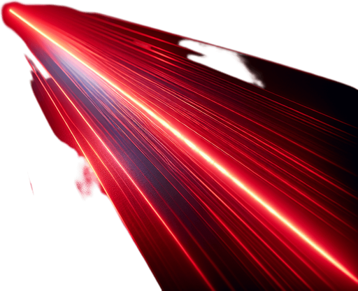 horizontal red laser beam