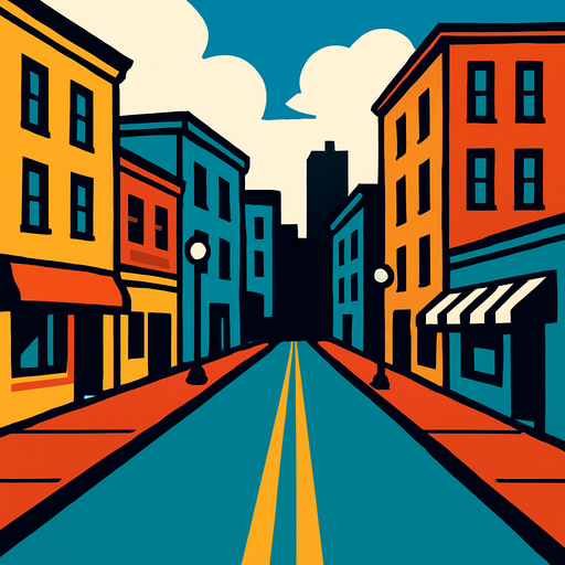 Street.
In-Game asset.  2d.  High contrast.  No shadows
