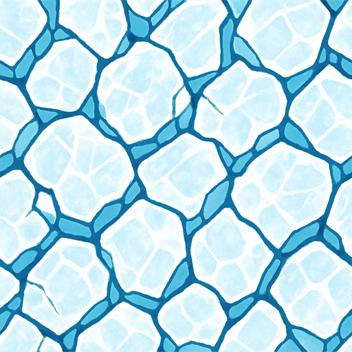 Hielo, ocupar toda la imagen, visto desde arriba.
In-Game asset.  2d.  High contrast.  No shadows