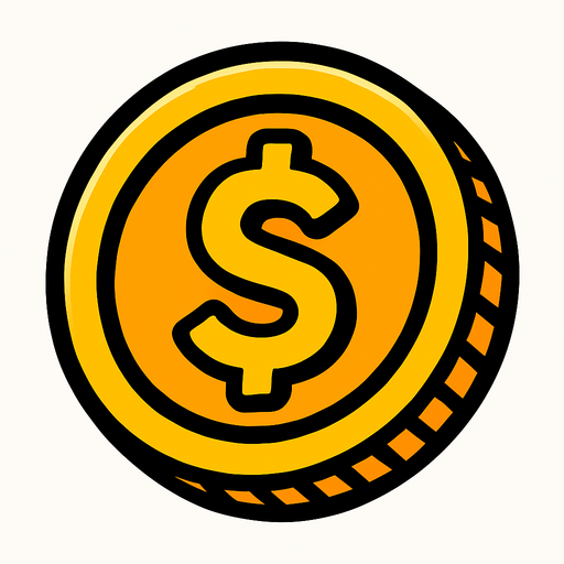 coin.
In-Game asset.  2d.  High contrast.  No shadows