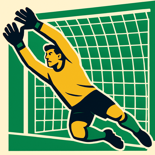 GOALKEEPER.
In-Game asset.  2d.  High contrast.  No shadows NO BALL