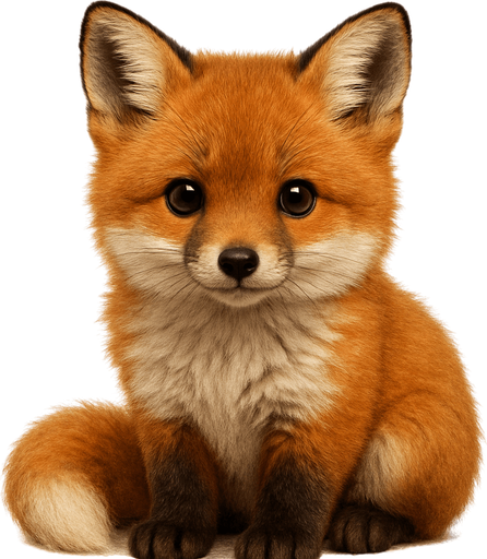 Make a realistic fox that is sooooo cute.
In-Game asset.  2d.  High contrast.  No shadows. Realistic