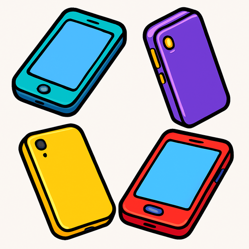 Pack of different phones.
In-Game asset.  High contrast.  No shadows. 3D