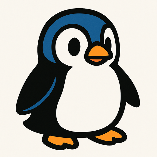 Penguin.
In-Game asset.  2d.  High contrast.  No shadows