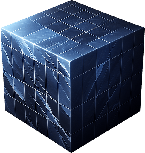 A quadratic polished dark blue marble slate. Front perspective with right angles.
Single Game Texture. In-Game asset. 2d. Blank background. High contrast. No shadows.