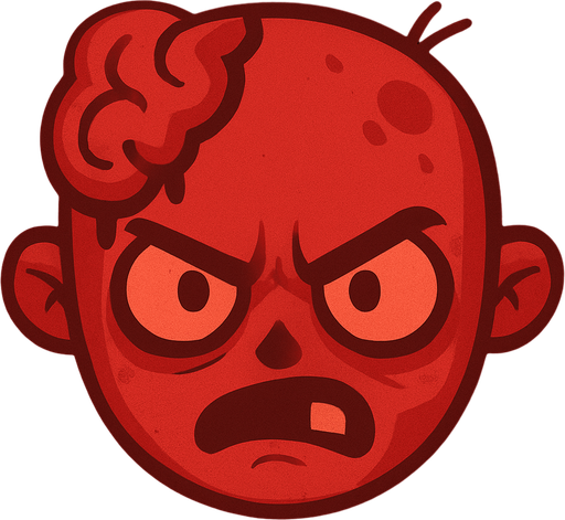Make it red and angry
