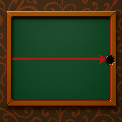 Change the center bumper on the table into a red line that’s painted on the table, like a casino table, that ends in an arrow on the right hand side. At the end of the arrow put a pocket like a pool table.