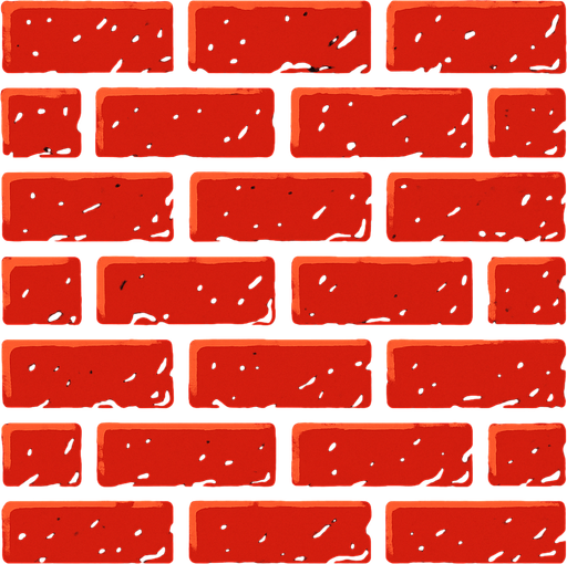 Make red brick walls.
In-Game asset.  2d.  High contrast.  No shadows