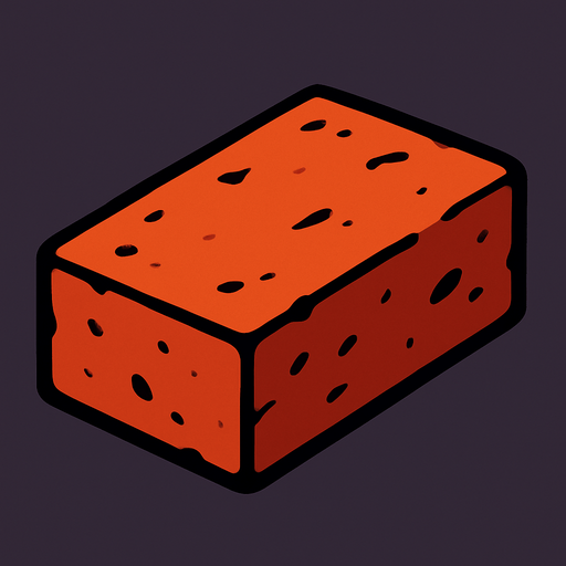 2d brick.
In-Game asset.  2d.  High contrast.  No shadows