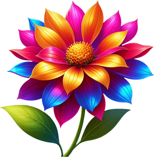 Create a flower.
Single Game Texture.  In-Game asset.  2d.  Blank background.  High contrast.  No shadows