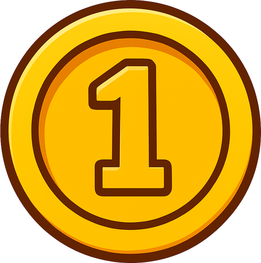 coin for 2D.
In-Game asset.  2d.  High contrast.  No shadows