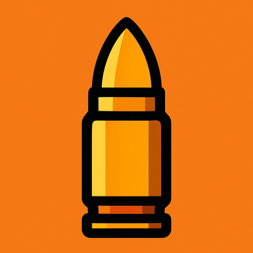 bullet.
In-Game asset.  2d.  High contrast.  No shadows