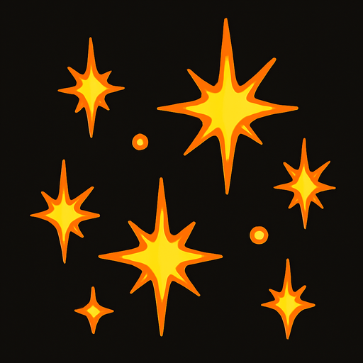 little sparks.
In-Game asset.  2d.  High contrast.  No shadows