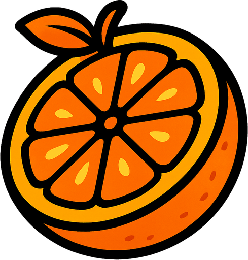 orange.
In-Game asset.  2d.  High contrast.  No shadows
