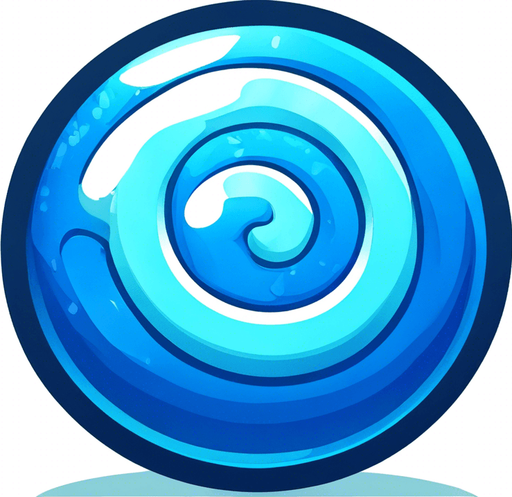 Blue circular candy