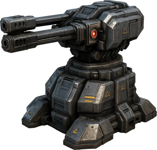 Uzay Savunma Kulesi - Yazısız - Gerçekçi.
In-Game asset.  High contrast.  No shadows