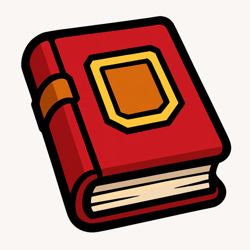kitap.
In-Game asset.  2d.  High contrast.  No shadows