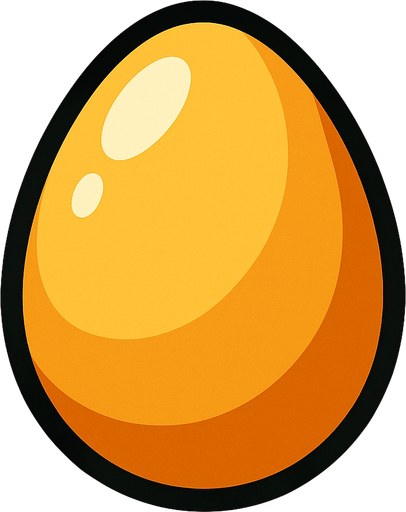 Egg.
In-Game asset.  2d.  High contrast.  No shadows