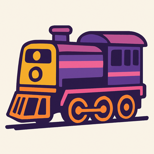 Train.
In-Game asset.  2d.  High contrast.  No shadows