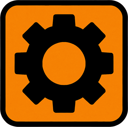 settings button.
In-Game asset.  2d.  High contrast.  No shadows