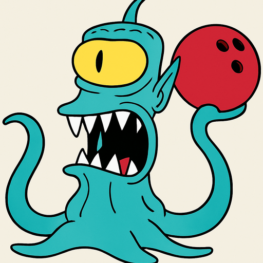 Make my character turquoise and make him hold a bowling ball