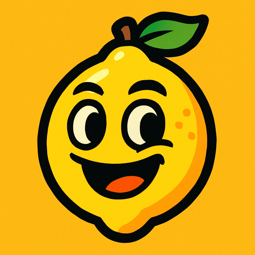 Lemon with face.
In-Game asset.  2d.  High contrast.  No shadows