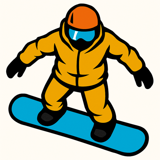snowboarder seen from above.
In-Game asset.  2d.  High contrast.  No shadows