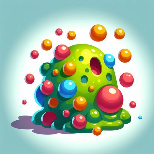 alive 
slime.
Single Game Texture.  In-Game asset.  2d.  Blank background.  High contrast.  No shadows