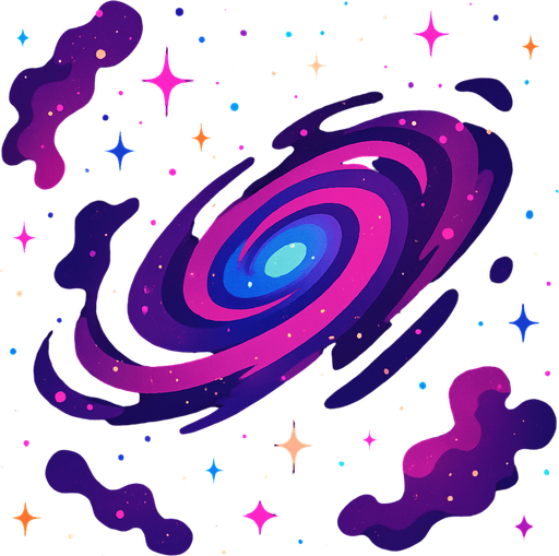 galaxy theme background.
In-Game asset.  2d.  High contrast.  No shadows