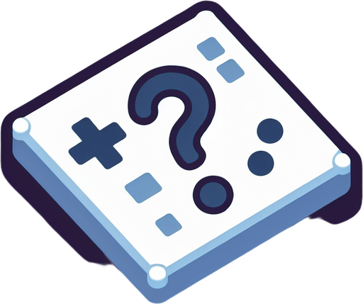 Пустая рамка. Знак вопроса в левом верхнем углу.
Single Game Texture.  In-Game asset.  2d.  Blank background.  High contrast.  No shadows