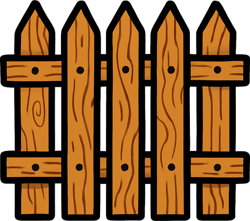 fence.
In-Game asset.  2d.  High contrast.  No shadows