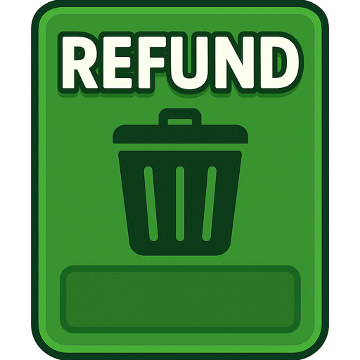 Change the text to say ‘Refund’. Change the cards to a trash can.