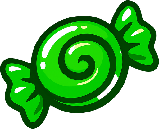 candy green.
In-Game asset.  2d.  High contrast.  No shadows