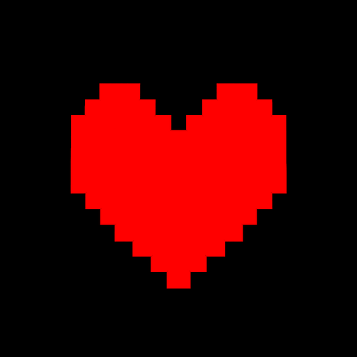 Undertale Heart.
In-Game asset.  2d.  High contrast.  No shadows