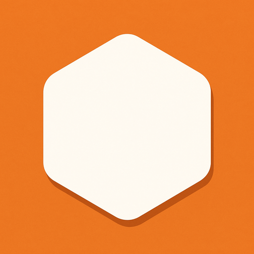 White hexagon with tight round corners, flat shaded, hyper casual game. Single Game Texture. In-Game asset. 2d. Blank background. High contrast. No shadows..
In-Game asset.  2d.  High contrast.  No shadows