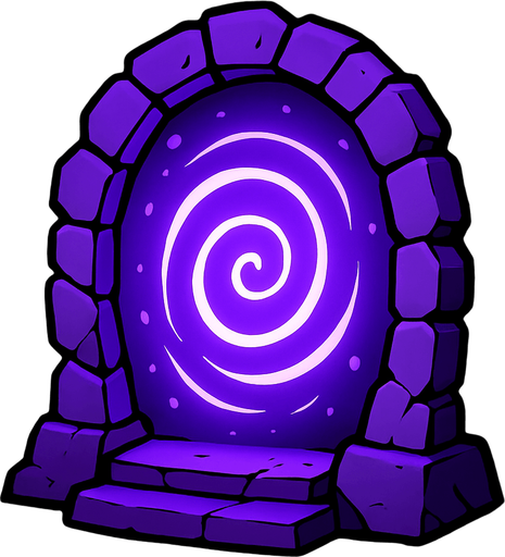 Purple Portal.
In-Game asset.  2d.  High contrast.  No shadows