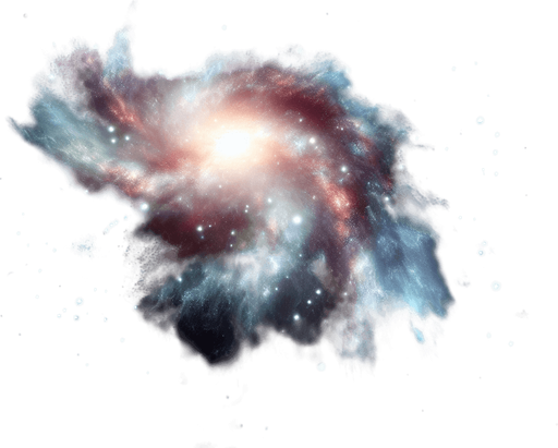 black background ethereal centered galaxy.