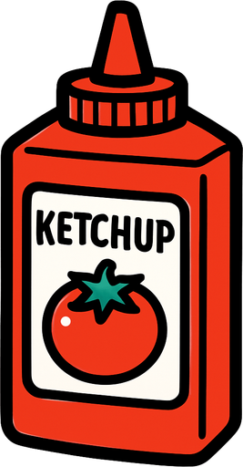 Ketçap kutusu.
In-Game asset.  2d.  High contrast.  No shadows
