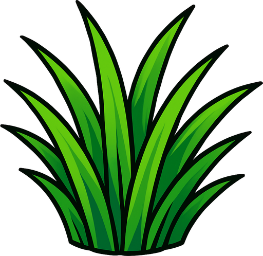 grass.
In-Game asset.  2d.  High contrast.  No shadows