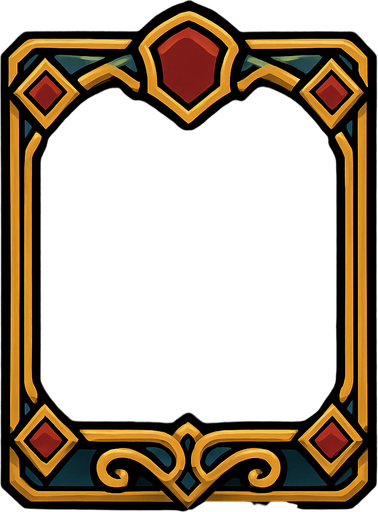 Card border.
In-Game asset.  2d.  High contrast.  No shadows